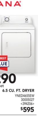 Lowe's Amana 6.5 cu. ft. dryer offer