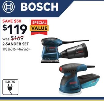 Lowe's Bosch 2-sander set offer