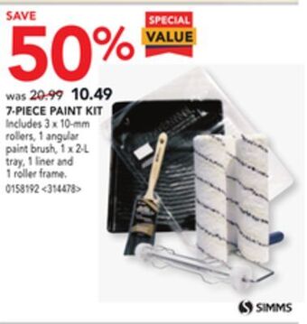 Lowe's Simms 7-piece paint kit offer