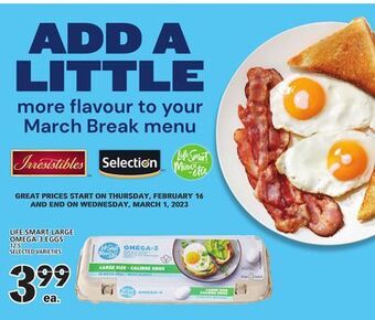 Food Basics Life smart large omega-3 eggs offer