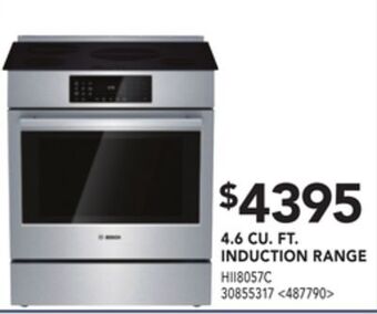 Lowe's Bosch 4.6 cu. ft. induction range offer