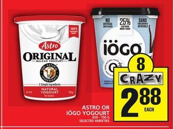 Food Basics Astro or iögo yogourt offer