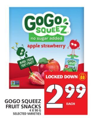 Food Basics Gogo squeez fruit snacks offer