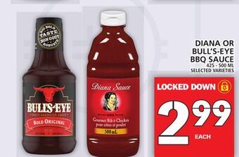 Food Basics Diana or bull's-eye bbq sauce offer