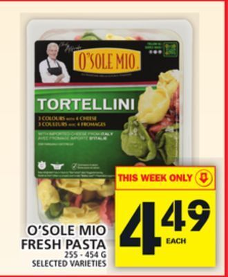 Food Basics O'sole mio fresh pasta offer