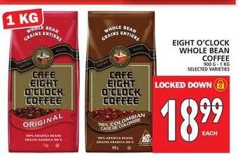 Food Basics Eight o'clock whole bean coffee offer