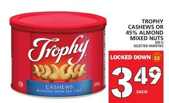 Food Basics Trophy cashews or 45% almond mixed nuts offer