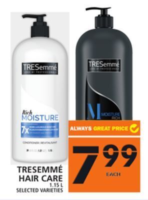Food Basics Tresemmé hair care offer