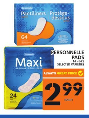 Food Basics Personnelle pads offer
