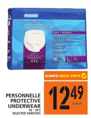 Food Basics Personnelle protective underwear offer