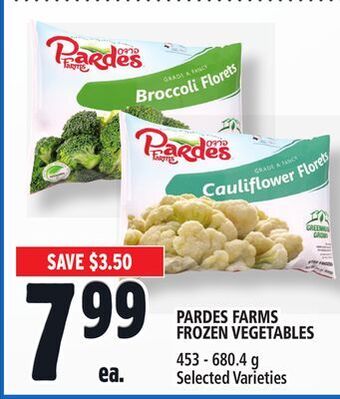 Metro Pardes farms frozen vegetables offer