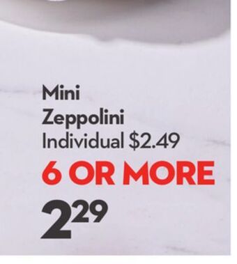 Longo's Mini zeppolini offer