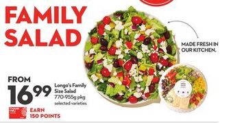 Longo's Longo's family size salad offer