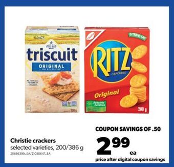 Real Canadian Superstore Christie crackers, 200/386 g offer