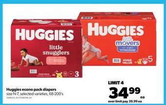 Real Canadian Superstore Huggies econo pack diapers, 68-200's offer