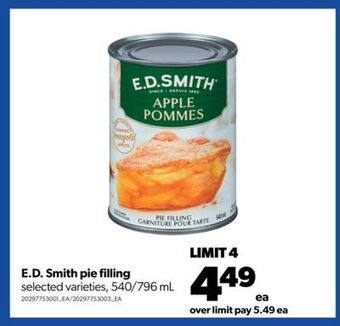 Real Canadian Superstore E.d. smith pie filling, 540/796 ml offer