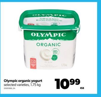 Real Canadian Superstore Olympic organic yogurt, 1.75 kg offer