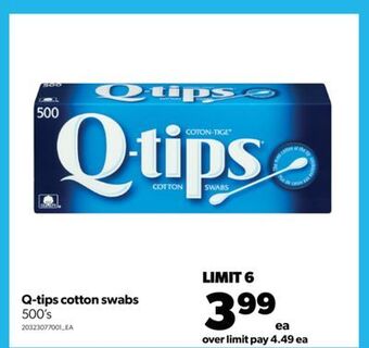 Real Canadian Superstore Q-tips cotton swabs,500's offer