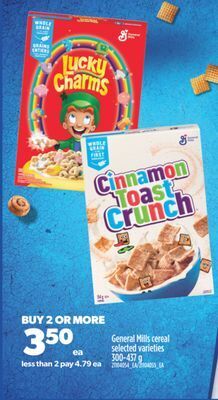 Real Canadian Superstore General mills cereal, 300-437 g offer