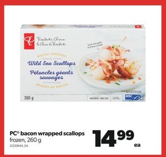 Real Canadian Superstore Pc® bacon wrapped scallops, 260 g offer