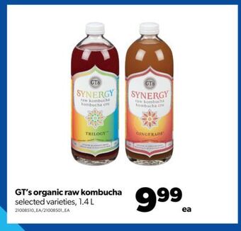 Real Canadian Superstore Gt's organic raw kombucha, 1.4 l offer