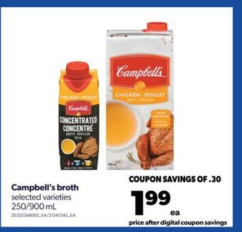 Real Canadian Superstore Campbell's broth, 250/900 ml offer