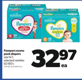 Real Canadian Superstore Pampers econo pack diapers,62-180's offer