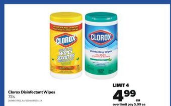 Real Canadian Superstore Clorox disinfectant wipes,75's offer