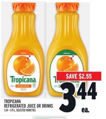 Metro Tropicana refrigerated juice or drinks offer