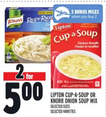 Metro Lipton cup-a-soup or knorr onion soup mix offer
