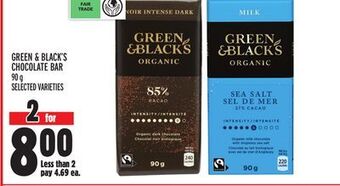 Metro Green & black's chocolate bar offer