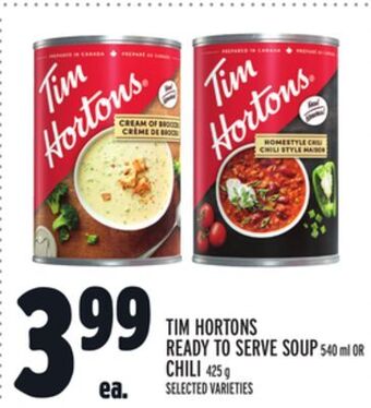Metro Tim hortons ready to serve soup offer