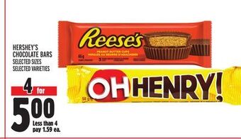 Metro Hershey's chocolate bars offer