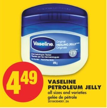 No Frills Vaseline petroleum jelly offer