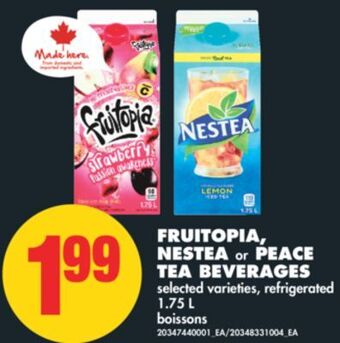 No Frills Fruitopia, nestea or peace tea beverages, 1.75 l offer