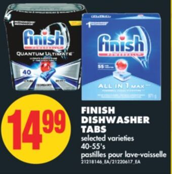 No Frills Finish dishwasher tabs, 40-55's offer