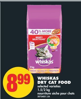 No Frills Whiskas dry cat food offer