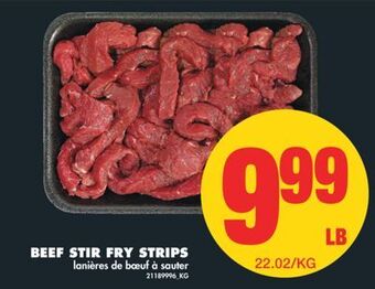 No Frills Beef stir fry strips offer