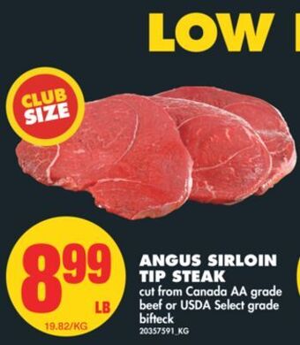 Angus sirloin tip steak