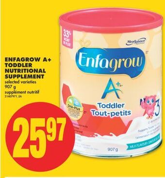 No Frills Enfagrow a+ toddler nutritional supplement, 907 g offer