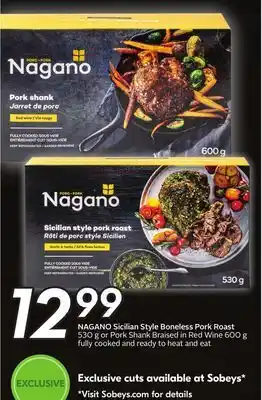 Sobeys Nagano sicilian style boneless pork roast offer