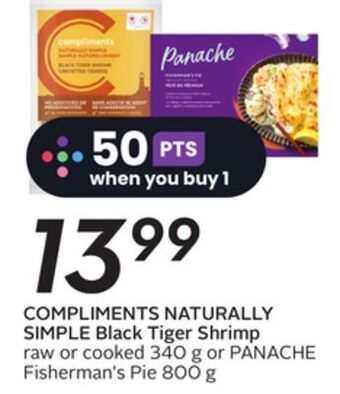 Sobeys Compliments naturally simple black tiger shrimp offer