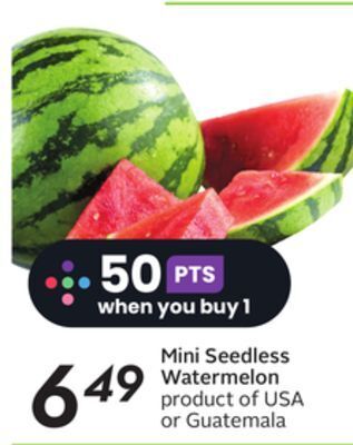 Sobeys Mini seedless watermelon offer