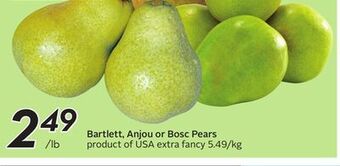 Sobeys Bartlett, anjou or bosc pears offer