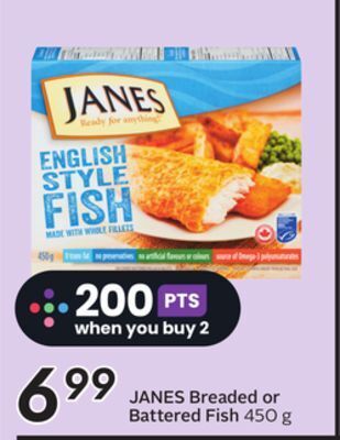 Sobeys Janes breaded or battered fish offer