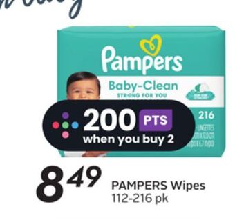 Sobeys Pampers wipes offer
