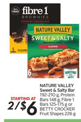 Sobeys Nature valley sweet & salty bar offer