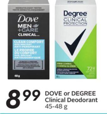 Sobeys Dove or degree clinical deodorant offer