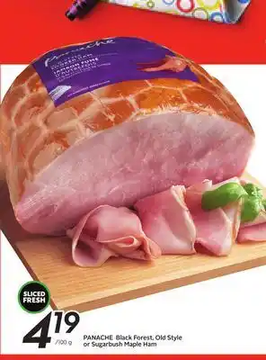 Sobeys Panache black forest, old style or sugarbush maple ham offer