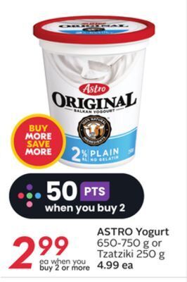 Sobeys Astro yogurt offer